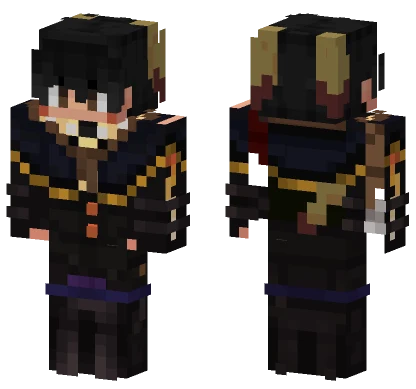 Golden Trimmed Scholar Minecraft skin