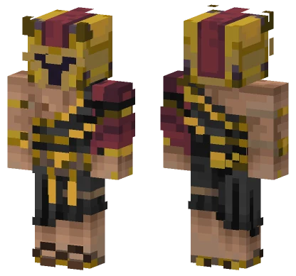 Golden Warrior Armor Minecraft skin