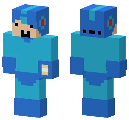 Goofy Megaman Minecraft skin