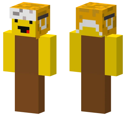 Goofy Yellow Character Minecraft skin