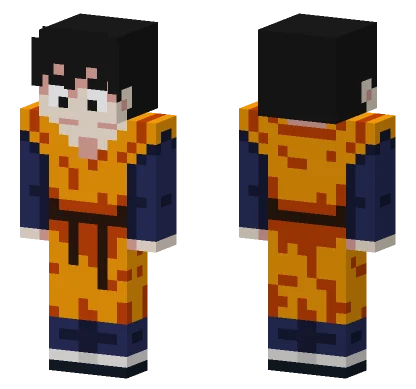 Goten Orange Suit Minecraft skin