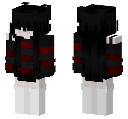 Goth Girl Outfit Minecraft skin