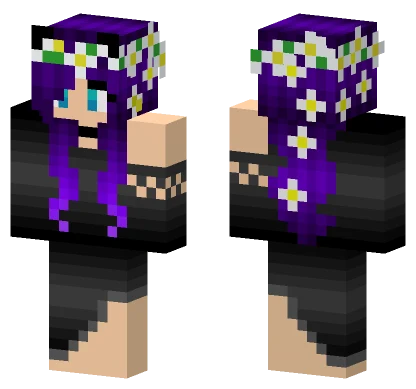 Gothic Emo Wedding Dress Minecraft skin
