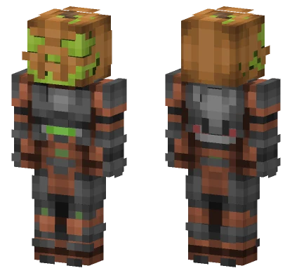 Gourdian Knight Armor Halloween Minecraft skin