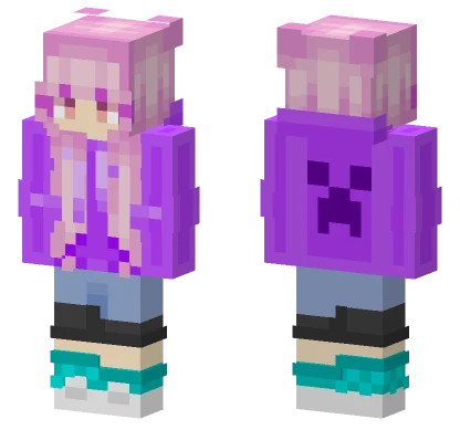 Grape Candy Girl Minecraft skin