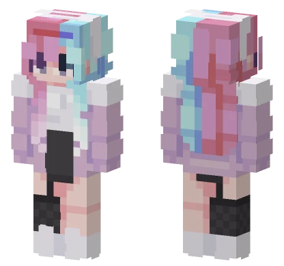 Grape Cotton Candy Girl Minecraft skin