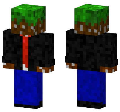 Grass Block Head Minecraft skin