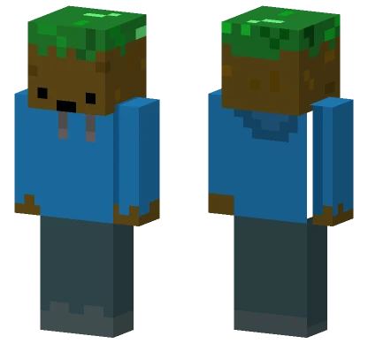 Grass Hoodie Guy Minecraft skin