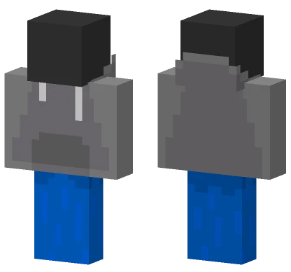 Gray And Blue Outfit Minecraft skin