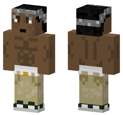 Gray Bandana Minecraft skin