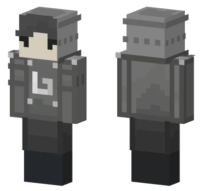 Gray Casual Outfit Minecraft skin