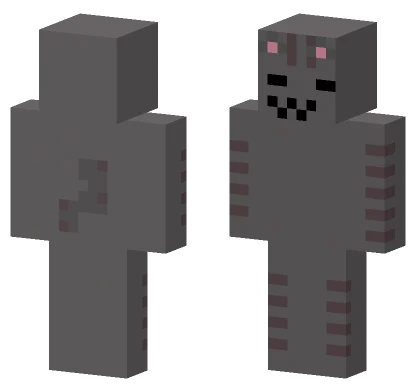 Gray Cat Robot Minecraft skin