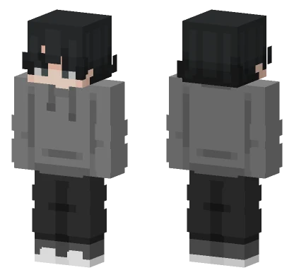 Gray Hoodie Skin Minecraft skin