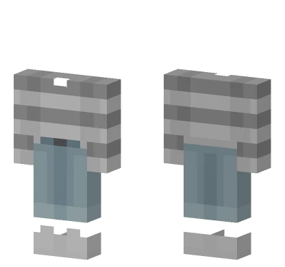 Gray Light Gray Stripes Jeans Minecraft skin