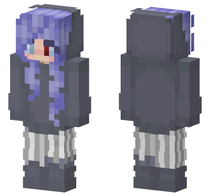 Gray Pants Girl Minecraft skin