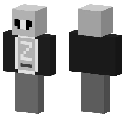 Gray Scale Robot Minecraft skin