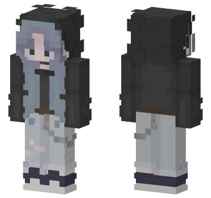 Gray School Uniform Minecraft skin