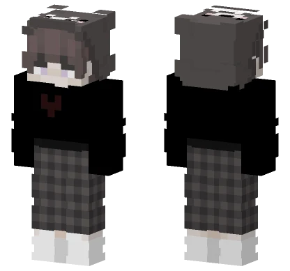 Gray Wolf Boy Minecraft skin