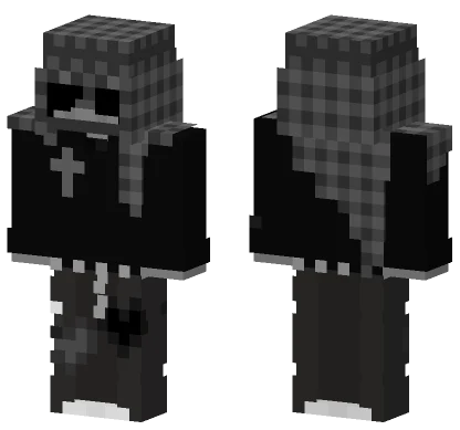 Grayscale Knight Minecraft skin