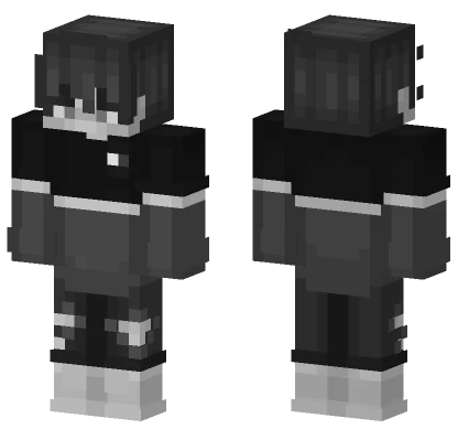 Grayscale Kyri G Minecraft Skin Minecraft skin