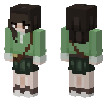 Green Academia Minecraft skin