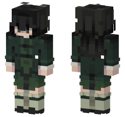 Green Academia Minecraft skin