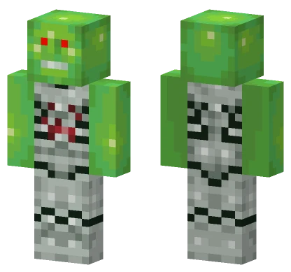 Green Alien Cyborg Minecraft skin