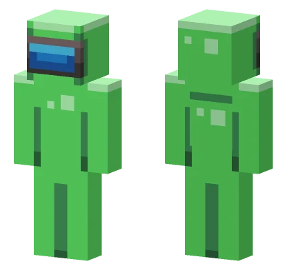 Green Among Us Minecraft skin