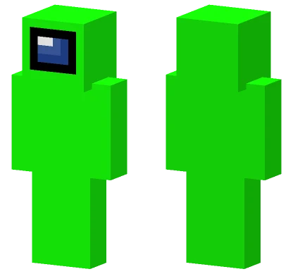 Green Among Us Player Minecraft skin