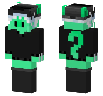 Green and Black Robot Minecraft skin