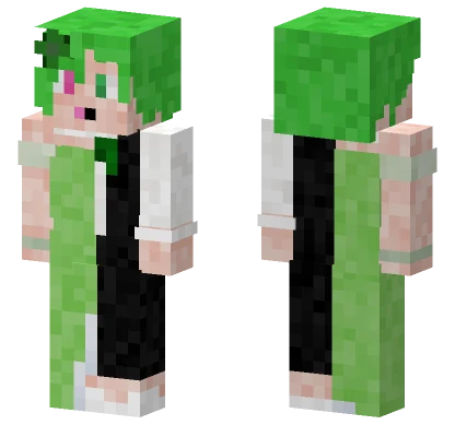 Green And White Outfit Minecraft skin