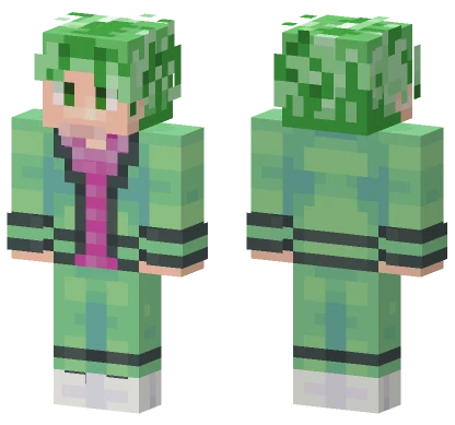 Green Anime Girl Minecraft skin