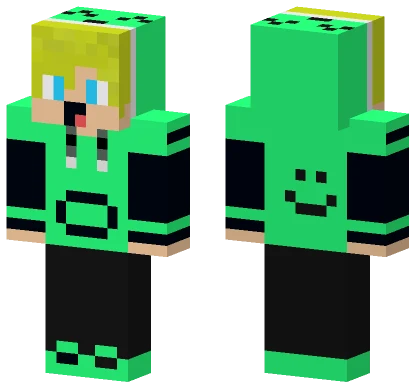 Green Black Outfit Boy Minecraft skin