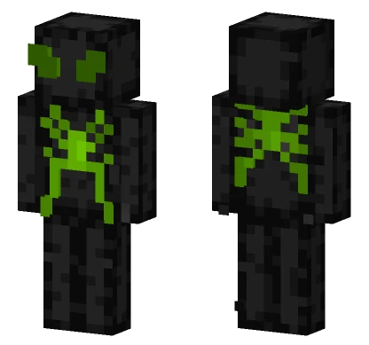 Green Black Spiderman Minecraft skin