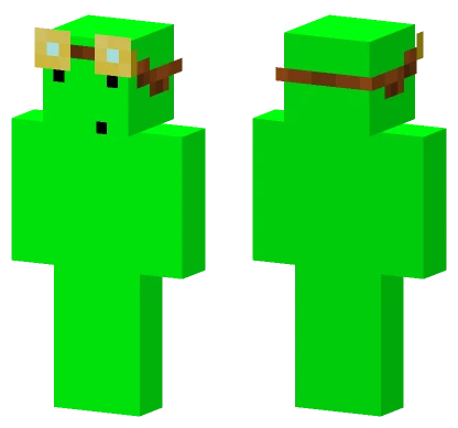 Green Blob Acquired Goggles Minecraft skin