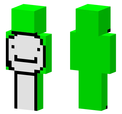Green Blocky Figure Minecraft skin