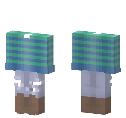 Green Blue Stripe Sweater Minecraft skin