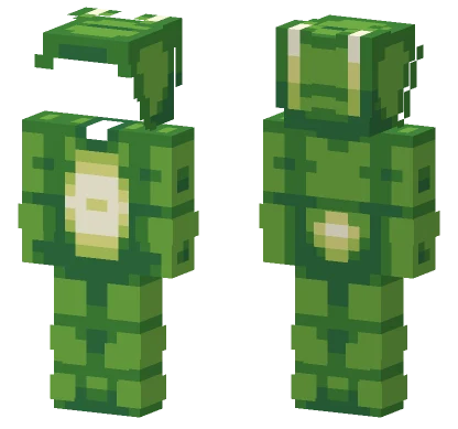 Green Bunny Template Hive Style Minecraft skin