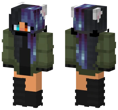 Green Camo Girl Minecraft skin