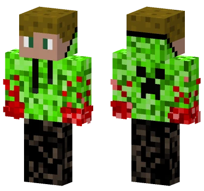 Green Creeper Cowboy Minecraft skin