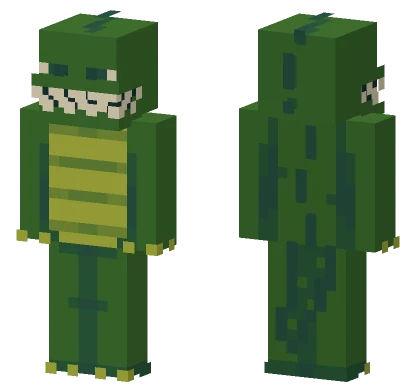 Green Crocodile Skin Minecraft skin