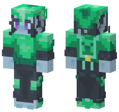 Green Crystal Golem Minecraft skin