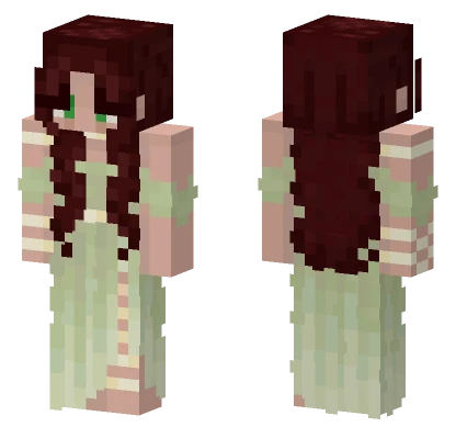 Green Dress Girl Minecraft skin