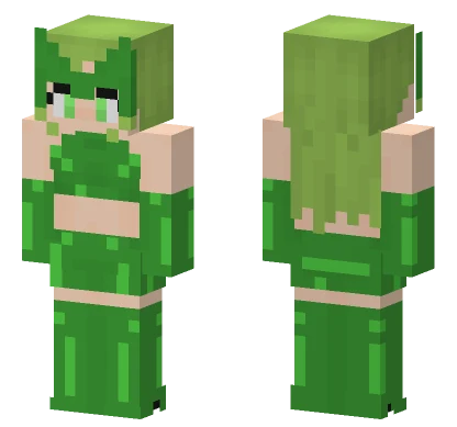 Green Elf Girl Minecraft skin