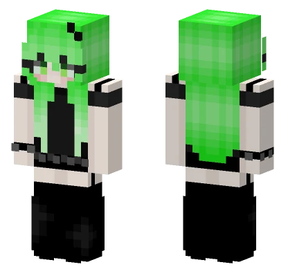 Green Emo Girl Minecraft skin