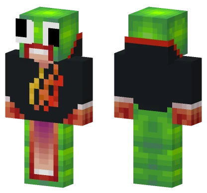 Green Fire Creature Minecraft skin