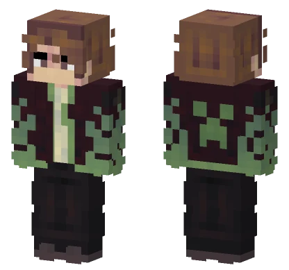 Green Fire PvP Boy Minecraft skin