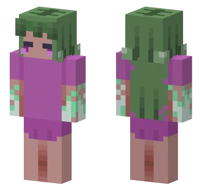 Green Flames Minecraft skin