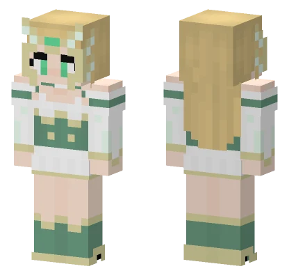 Green Forest Nymph Minecraft skin