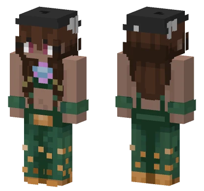Green Forest Warrior Minecraft skin